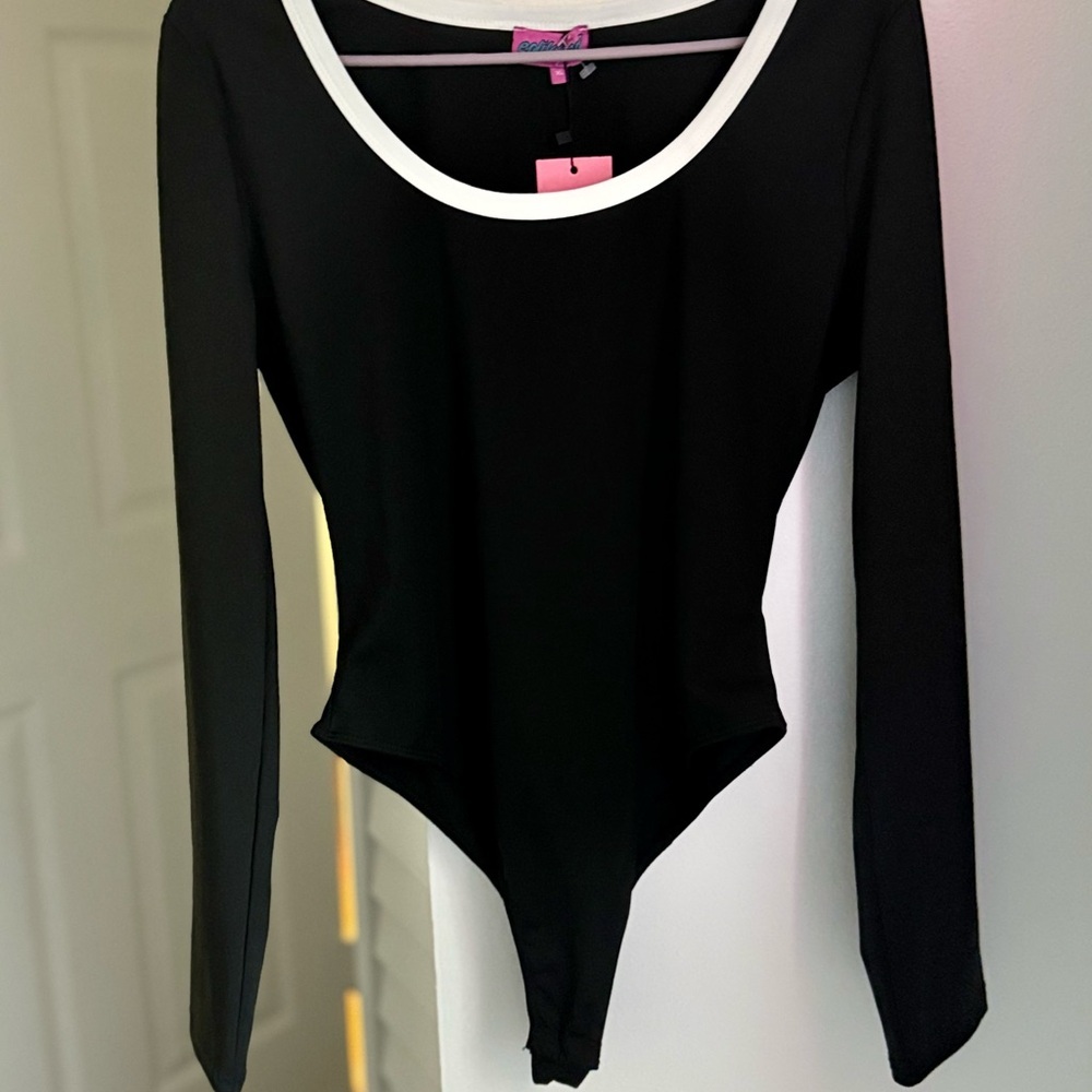 Edikted Black Long Sleeve Bodysuit Size XL NWT